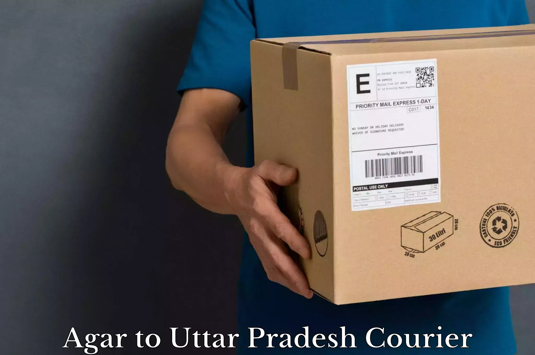 Round-the-clock parcel delivery Agar to Aligarh Muslim University