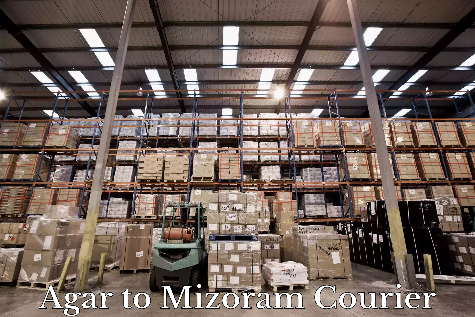 Parcel delivery automation Agar to Mizoram