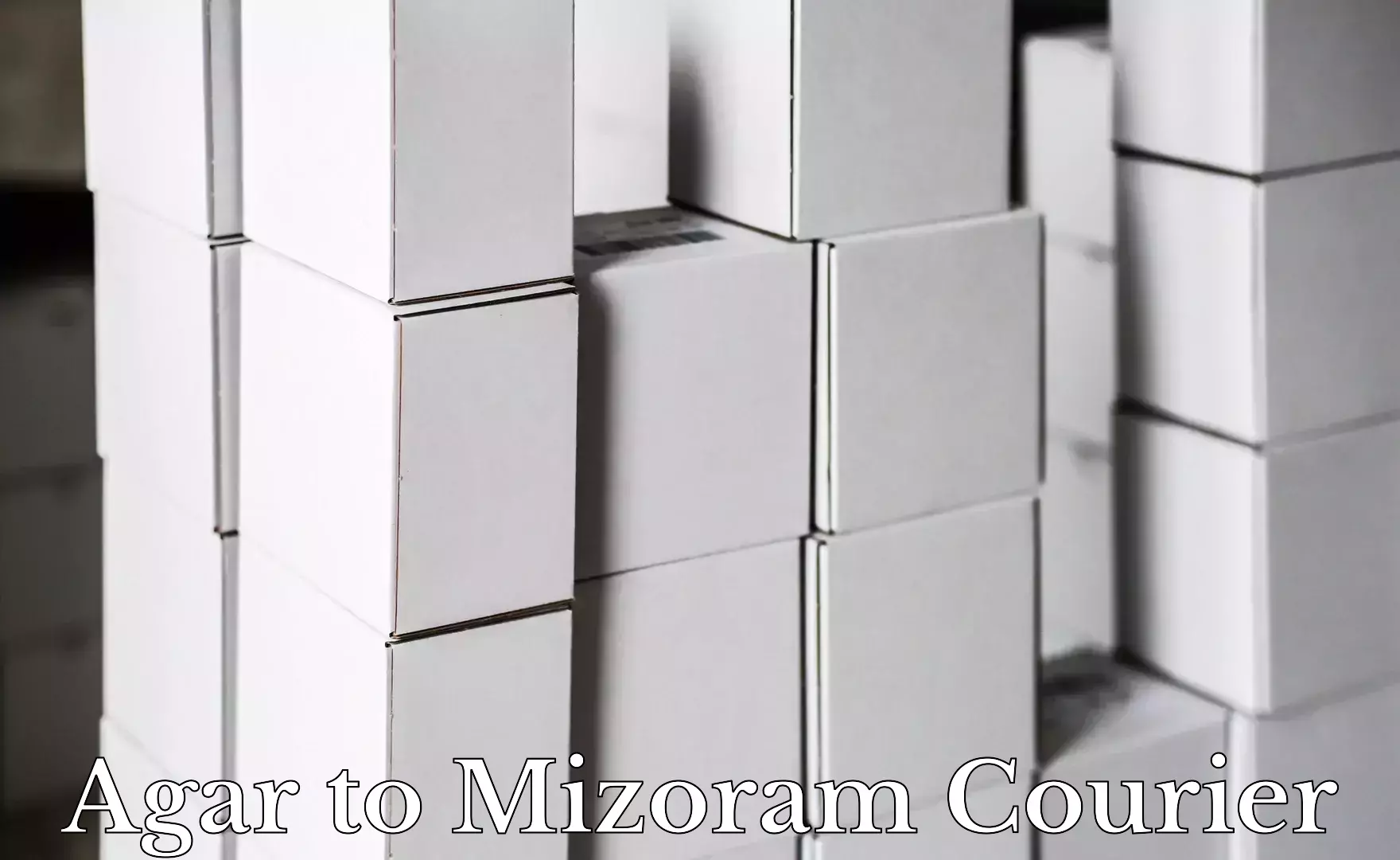 High value parcel delivery Agar to Mizoram