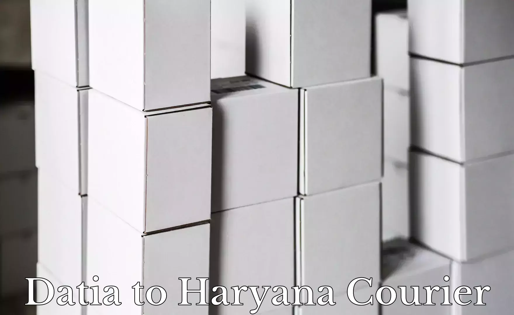 Courier service booking Datia to Bilaspur Haryana