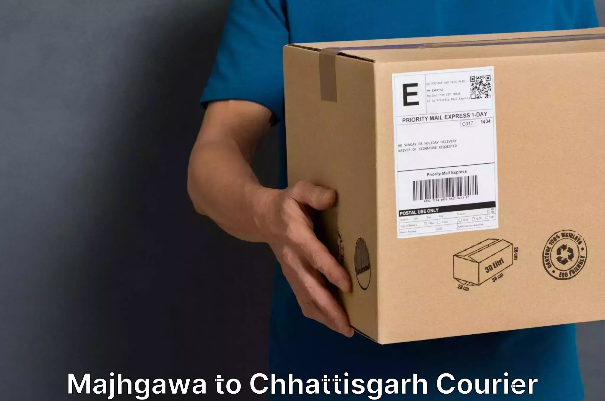 Light baggage courier Majhgawa to Chhattisgarh