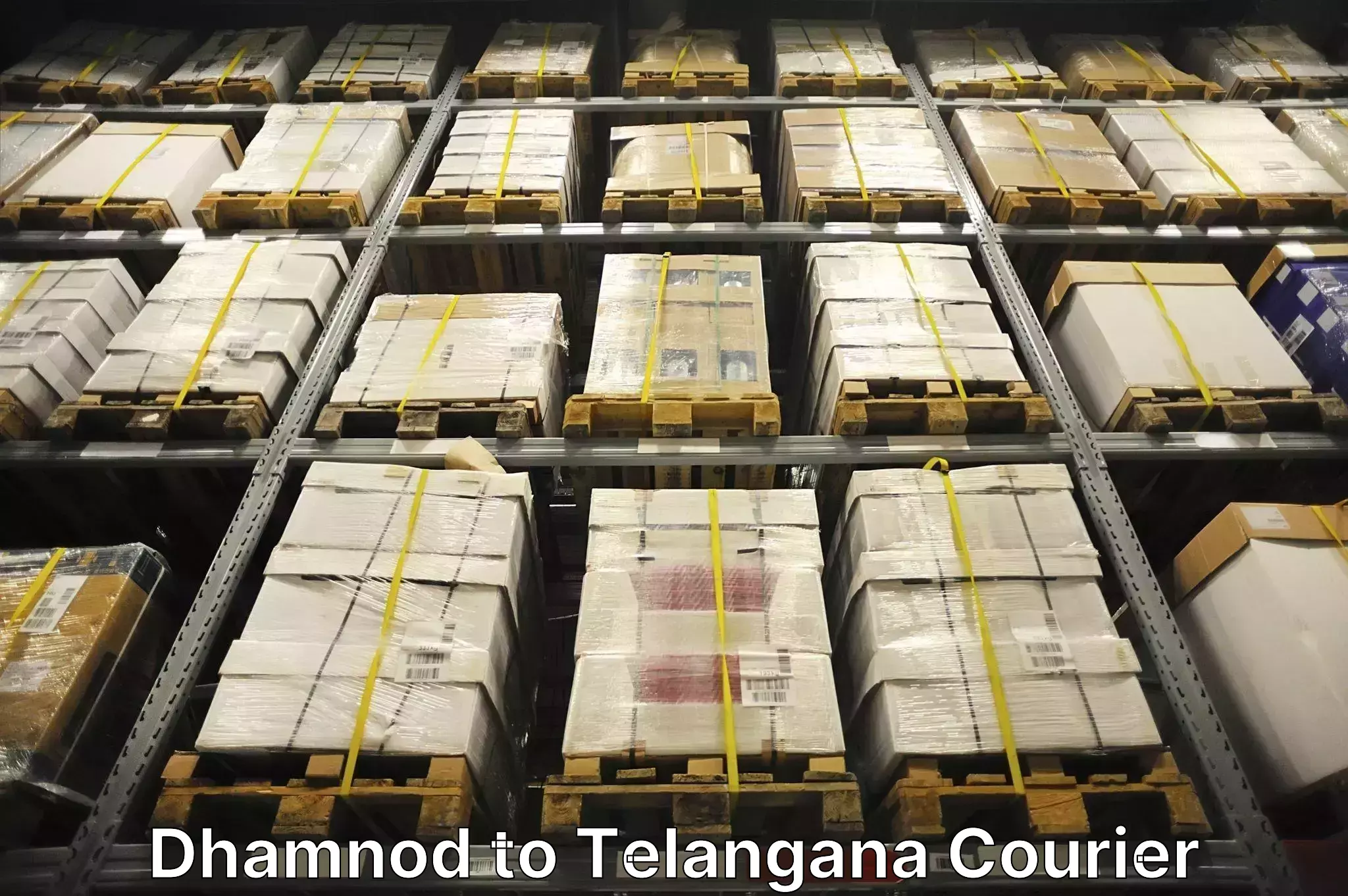 Doorstep luggage collection Dhamnod to Telangana