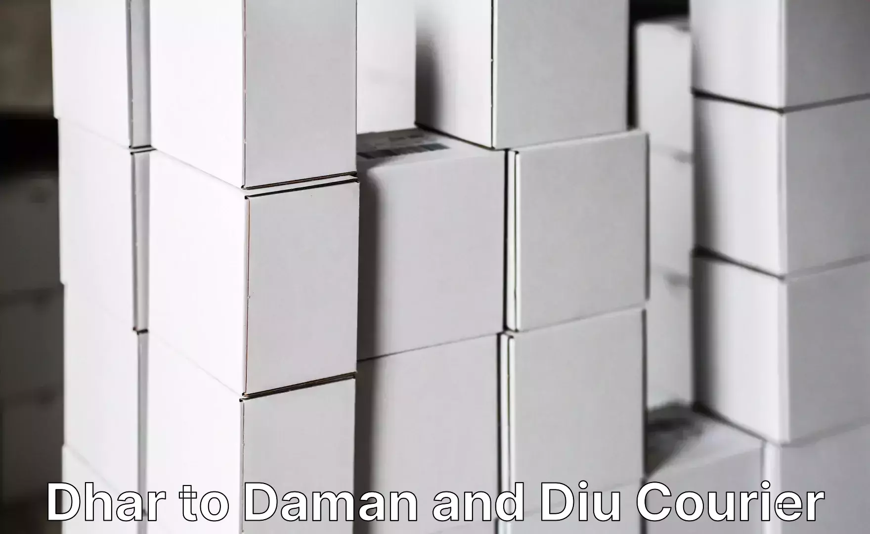 Comprehensive baggage service Dhar to Daman and Diu