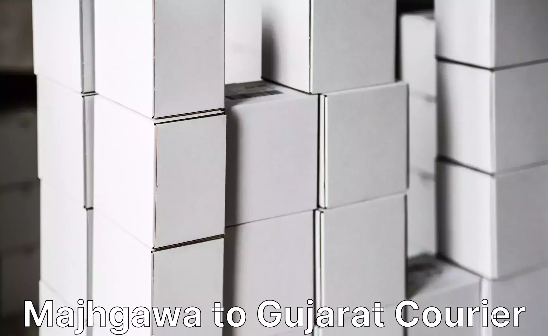 Electronic items luggage shipping Majhgawa to Gujarat