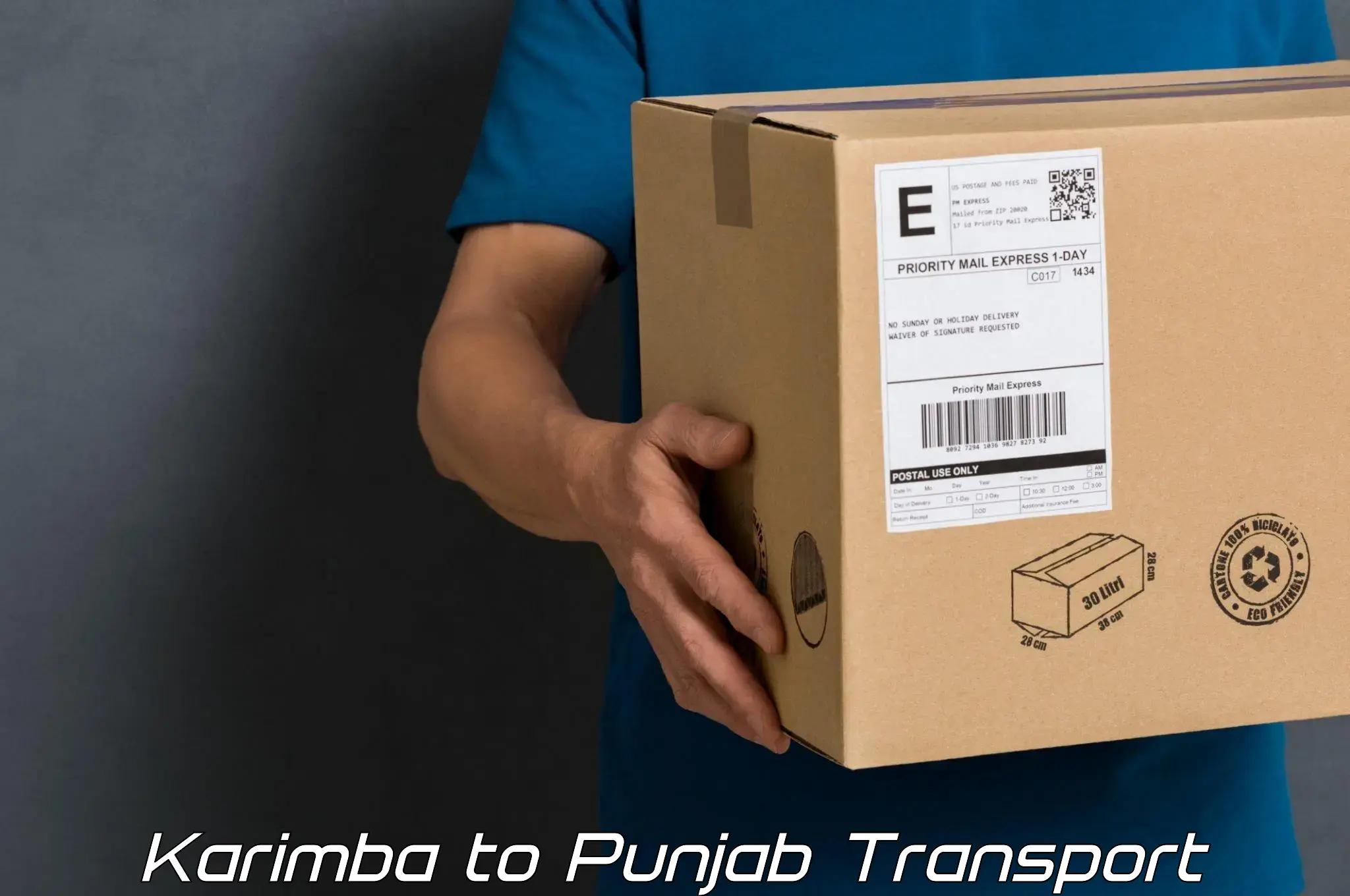 Cargo transportation services Karimba to Phillaur