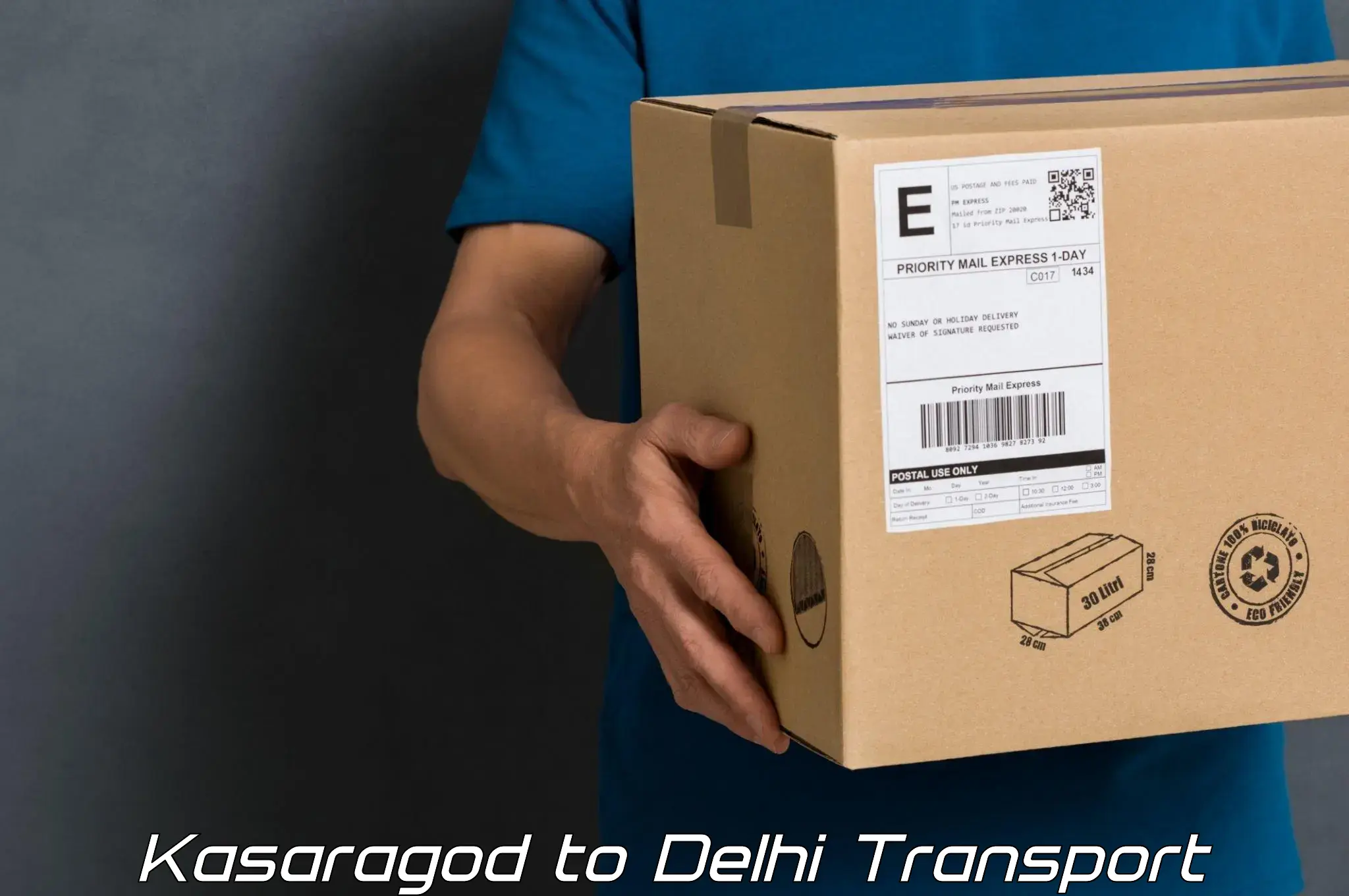 Two wheeler parcel service Kasaragod to Delhi