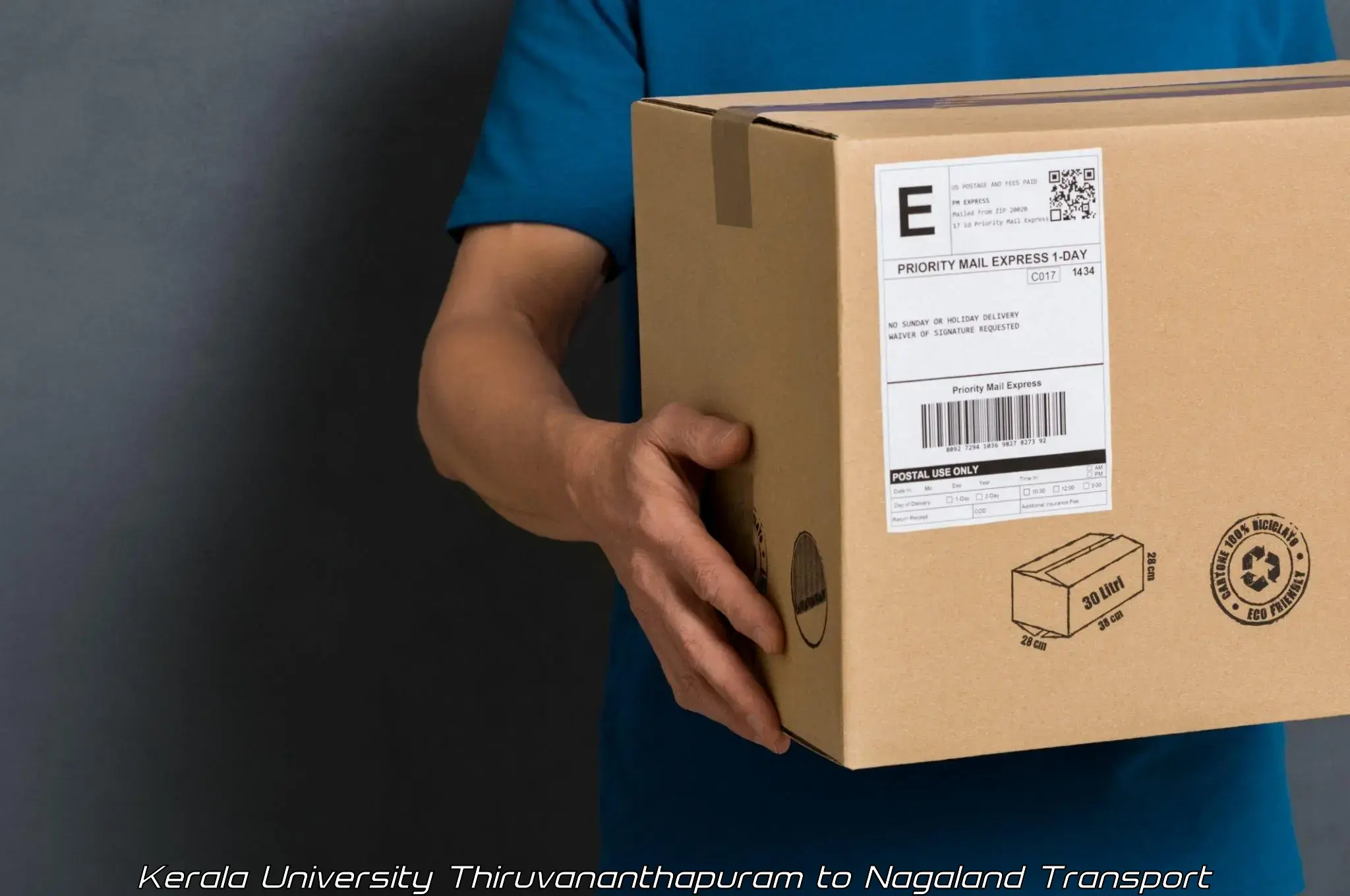Package delivery services in Kerala University Thiruvananthapuram to Kiphire