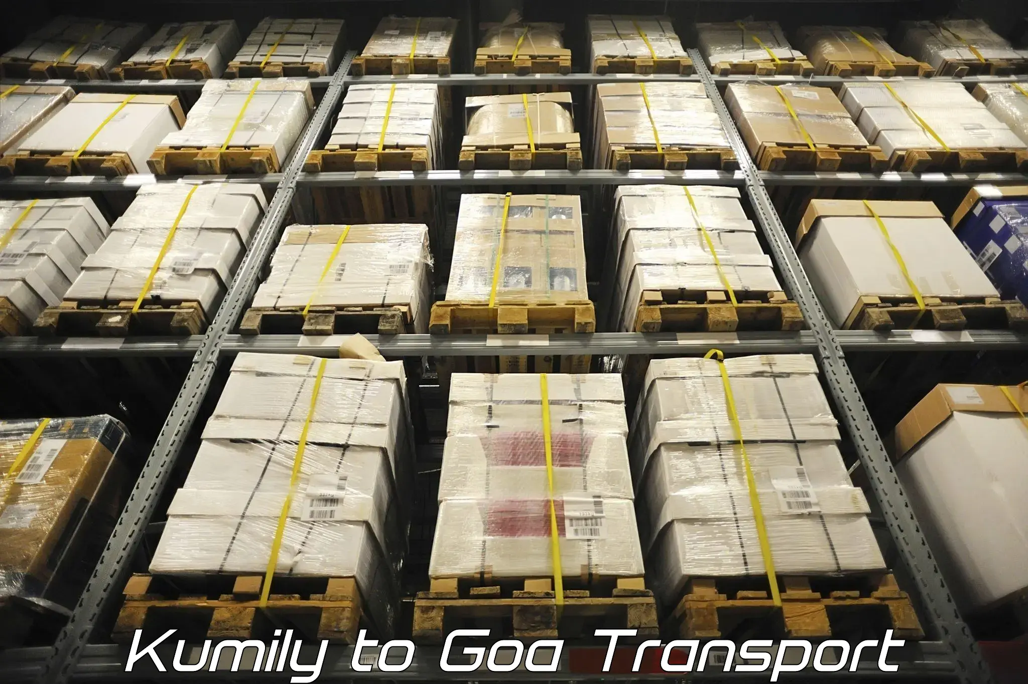 Domestic goods transportation services Kumily to South Goa