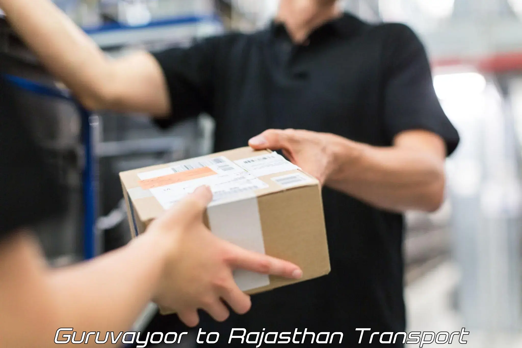 Daily parcel service transport Guruvayoor to Udaipur