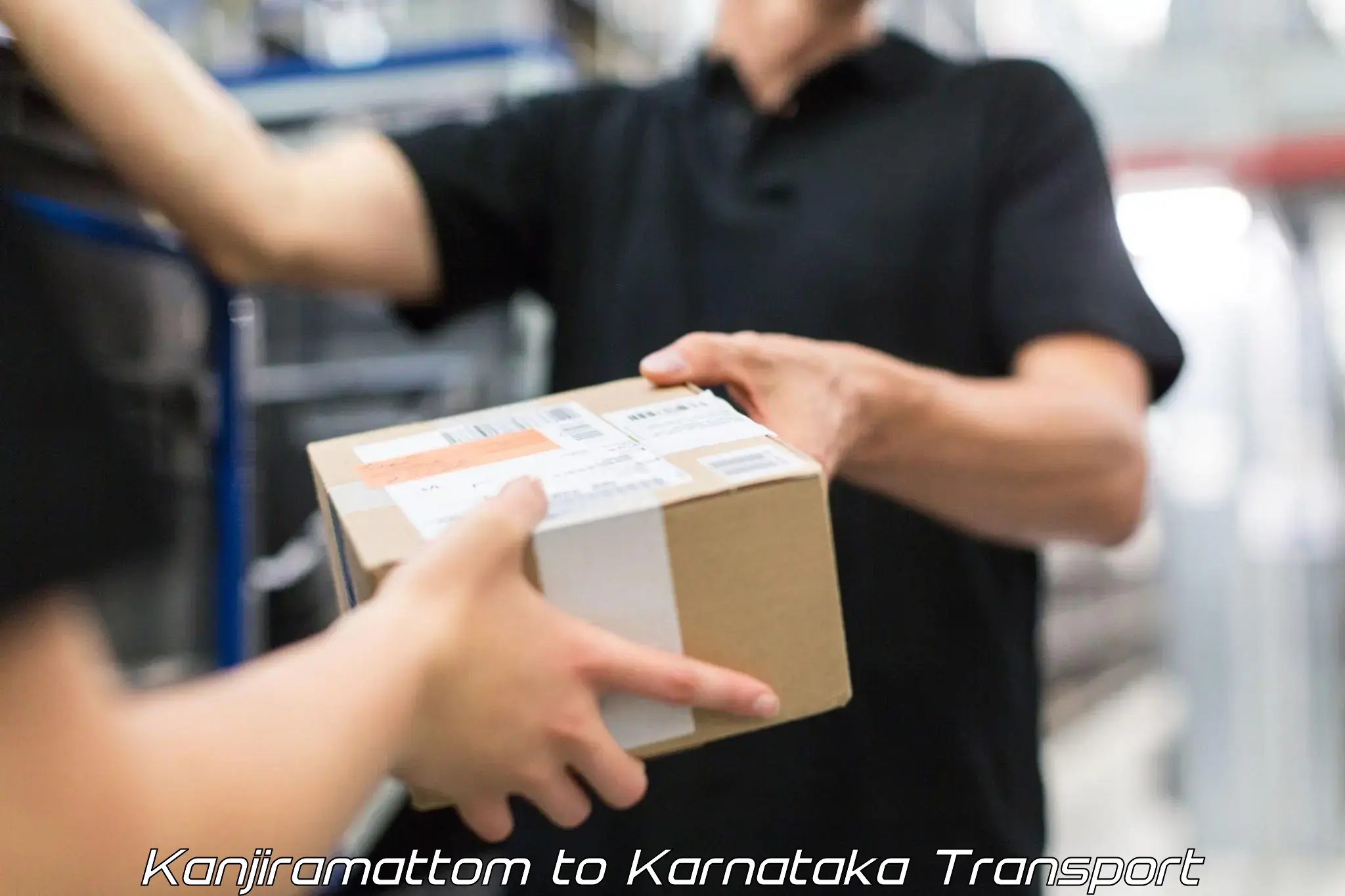 Two wheeler parcel service Kanjiramattom to Hassan